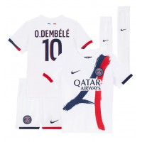 Billiga Paris Saint-Germain Ousmane Dembele #10 Barnkläder Borta fotbollskläder till baby 2024-25 Kortärmad (+ Korta byxor)